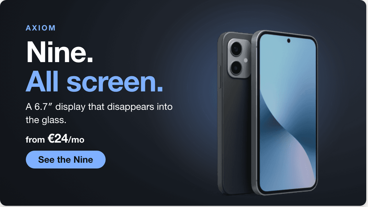A 640×360 display banner for a phone launch, generated by Bannerbloom